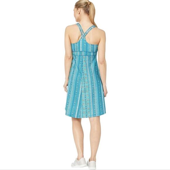 Marmot Taryn Blue Green Tribal Pattern Strappy Athleisure Tank Dress - Picture 4 of 15